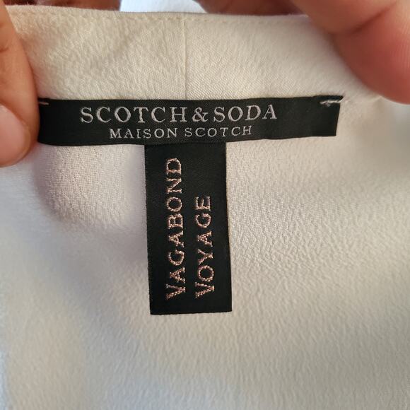 Scotch & Soda Anthropologie Vagabond Voyage Studded Long Sleeve Ivory Top 8 - Picture 7 of 10